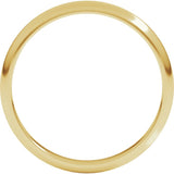 10K Yellow Gold 2.5 mm Half Round Band Size 7.5
