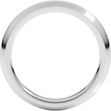 14K White Gold 3 mm Comfort-Fit Half Round Band Size 5.5