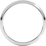 14K White Gold 2.5 mm Half Round Band Size 6.5