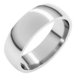Sterling Silver 6 mm Lightweight Comfort-Fit Half Round Band Size 11.5