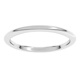14K White Gold 1.5 mm Comfort-Fit Half Round Band Size 10