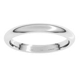10K White Gold 2.5 mm Comfort-Fit Half Round Band Size 5.5