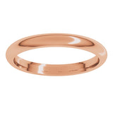 10K Rose Gold 2.5 mm Comfort-Fit Half Round Band Size 5