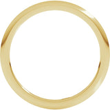 14K Yellow Gold 1 mm Comfort-Fit Half Round Band Size 5