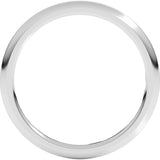 10K White Gold 1.5 mm Comfort-Fit Half Round Band Size 7