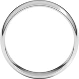 Sterling Silver 6 mm Lightweight Half Round Band Size 10