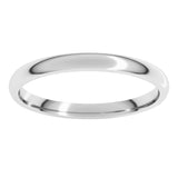 Platinum 2 mm Lightweight Comfort-Fit Half Round Band Size 6.5
