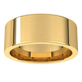 14K Yellow Gold 8 mm Comfort-Fit Flat Band Size 9