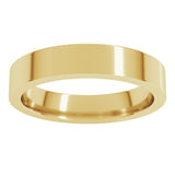 14K Yellow Gold 4 mm Comfort-Fit Flat Band Size 9