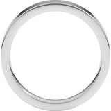 14K White Gold 4 mm Comfort-Fit Flat Band Size 5.5