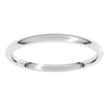 Sterling Silver 1.5 mm Lightweight Comfort-Fit Half Round Band Size 7