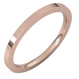 14K Rose Gold 1.5 mm Comfort-Fit Flat Band Size 4