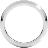 14K White Gold 4 mm Comfort-Fit Half Round Band Size 7