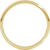 10K Yellow Gold 1.5 mm Lightweight Half Round Band Size 7