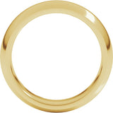 18K Yellow Gold 6 mm Comfort-Fit Half Round Band Size 11