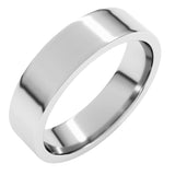 14K White Gold 5 mm Lightweight Comfort-Fit Flat Band Size 10.5