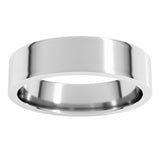 14K White Gold 5 mm Lightweight Comfort-Fit Flat Band Size 10.5