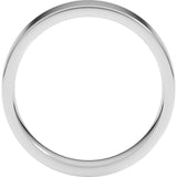 10K White Gold 5 mm Lightweight Comfort-Fit Flat Band Size 6