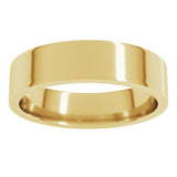 14K Yellow Gold 5 mm Lightweight Comfort-Fit Flat Band Size 9.5