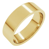 14K Yellow Gold 6 mm Lightweight Comfort-Fit Flat Band Size 10.5