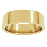 10K Yellow Gold 6 mm Lightweight Comfort-Fit Flat Band Size 8.5