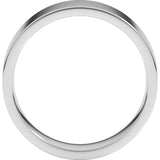 14K White Gold 6 mm Lightweight Comfort-Fit Flat Band Size 9.5