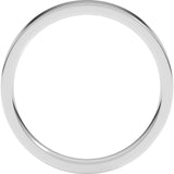 14K White Gold 3 mm Flat Comfort Fit Light Band Size 6.5