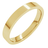 18K Yellow Gold 3 mm Flat Comfort Fit Light Band Size 6.5