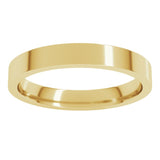 10K Yellow Gold 3 mm Flat Comfort Fit Light Band Size 6