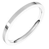Continuum Sterling Silver 1.5 mm Flat Comfort Fit Light Band Size 7.5