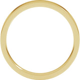 14K Yellow Gold 3 mm Lightweight Comfort-Fit Flat Band Size 9