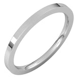 14K White Gold 1.5 mm Comfort-Fit Flat Band Size 6.5