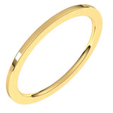 14K Yellow Gold 1 mm Comfort-Fit Flat Band Size 8