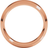 14K Rose Gold 7 mm Beveled-Edge Comfort-Fit Flat Band Size 10.5