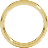 14K Yellow Gold 5 mm Beveled-Edge Comfort-Fit Flat Band Size 9.5