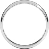 10K White Gold 5 mm Lightweight Half Round Band Size 12