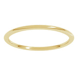 14K Yellow Gold 1 mm Lightweight Comfort-Fit Half Round Band Size 7