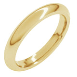 10K Yellow Gold 3 mm Comfort-Fit Half Round Band Size 9.5