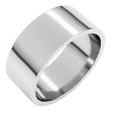 14K White Gold 8 mm Flat Band Size 11.5