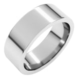 14K White Gold 7 mm Comfort-Fit Flat Band Size 10.5