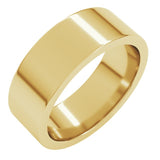 14K Yellow Gold 7 mm Comfort-Fit Flat Band Size 6