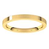 14K Yellow Gold 2 mm Comfort-Fit Flat Band Size 10
