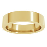 10K Yellow Gold 5 mm Comfort-Fit Flat Band Size 9.5