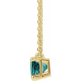 14K Yellow Gold Lab-Grown Alexandrite 18" Necklace
