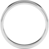 Platinum 5 mm Stepped-Edge Flat Band Size 9.5