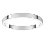 14K White Gold 2 mm Flat Band Size 6