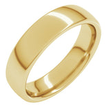 10K Yellow Gold 5 mm Comfort-Fit European-Style Band Size 10.5