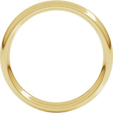 14K Yellow Gold 3 mm Comfort-Fit European-Style Band Size 10