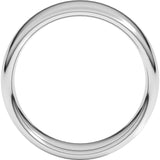 Platinum 7 mm Comfort-Fit European-Style Band Size 11