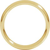14K Yellow Gold 4 mm Comfort-Fit European-Style Band Size 4